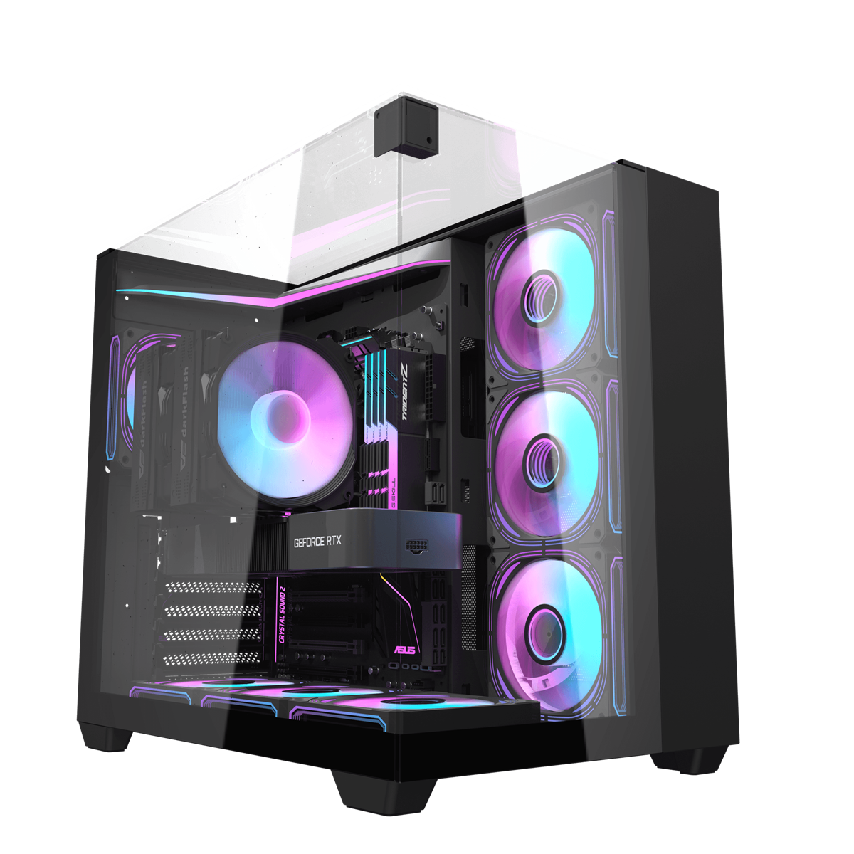 Darkflash TH285 ATX/M-ATX/MINI-ITX Three Side Tempered Glass Gaming PC Case